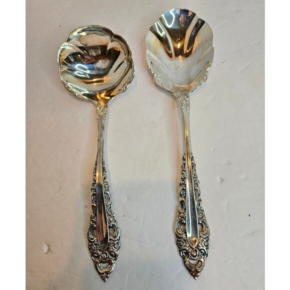Oneida Community Royal Grandeur Silverplate Flatware 4 Serving pieces VTG lot - Picture 3 of 9